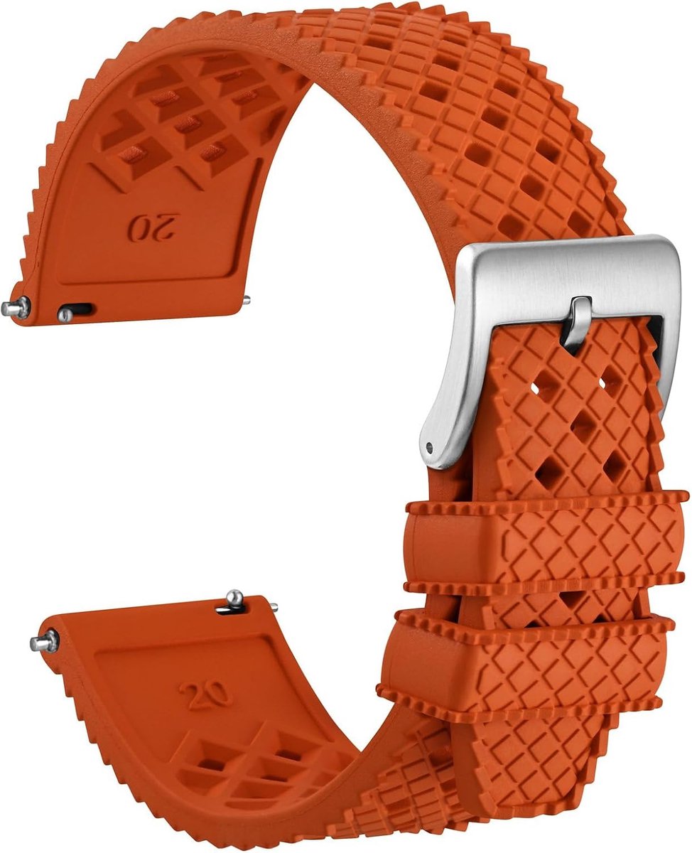 Wocci horlogebanden 20mm 22mm - FKM rubber - snelwissel - comfortabele vervangband - ShopVlot