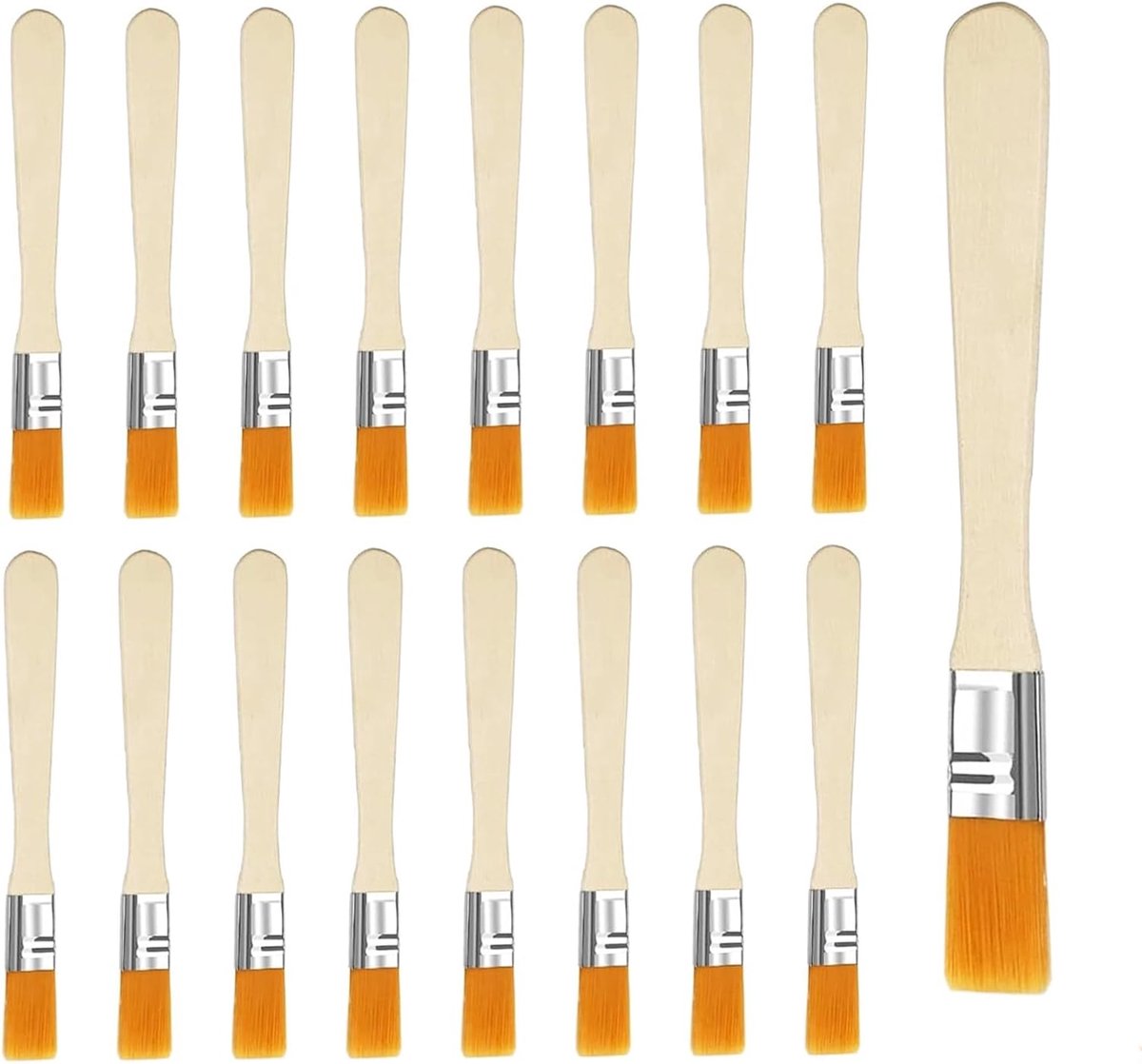 Verfkwasten set 40 stuks - 13 cm lange platte kwasten - ideaal voor schilderen - perfect voor DIY projecten - ShopVlot