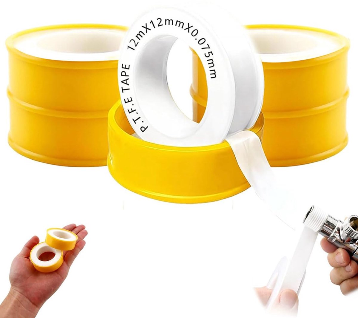 Afsluitband PTFE 12 mm - hoge dichtheid - wit - luchtdichte afdichting - ShopVlot