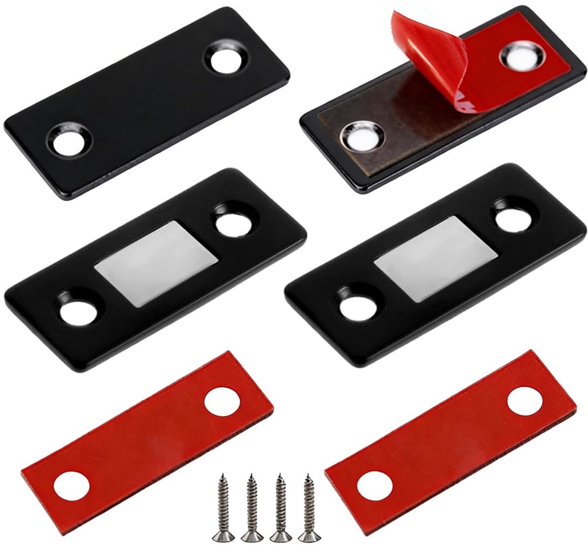 magnetische kleefpads 42 mm - ultradun - zelfklevend - sterke magneten voor kastdeuren - ShopVlot