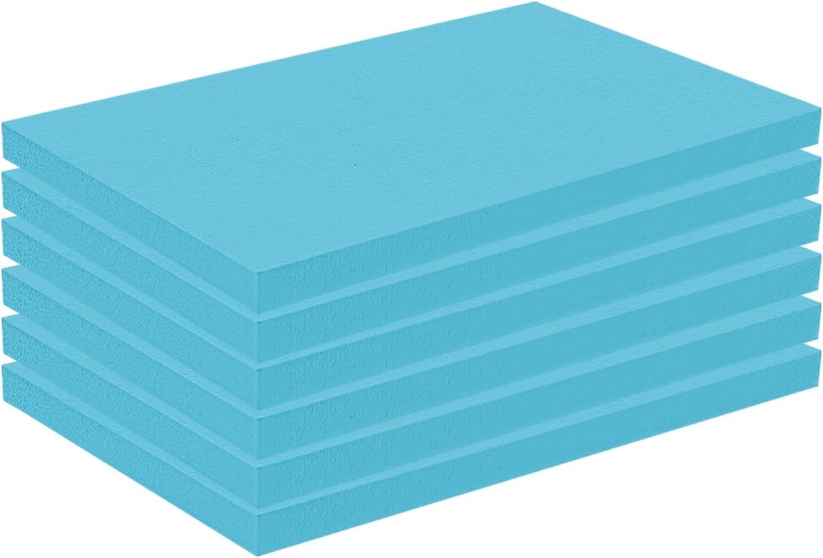 Set van 6 hard foam panelen 400 x 200 x 20 mm - Hoge dichtheid schuim - Voor modelleren en hobby - ShopVlot
