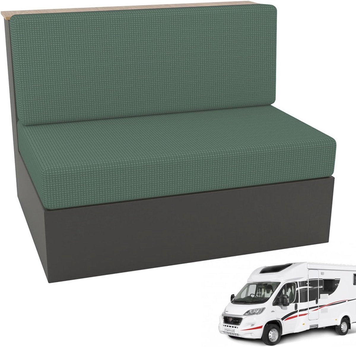 Cushion Covers voor Eettafel - Set van 2 - Motorhome en Caravan - Eenvoudig te Reinigen - ShopVlot