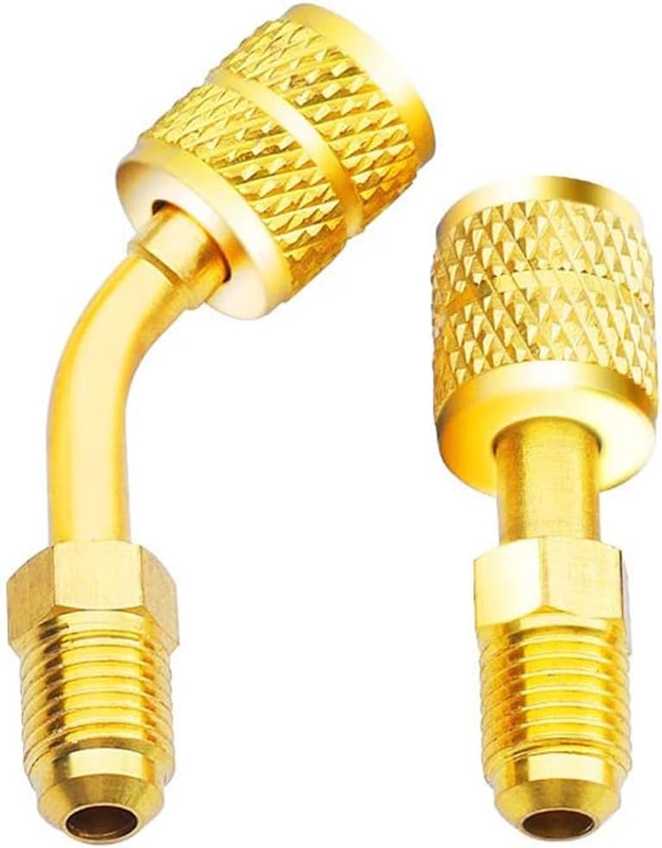 Airconditioning Adapter 5/16 Inch SAE naar 1/4 Inch SAE - Messing - Geschikt voor R410A - Voor eenvoudige installatie - ShopVlot