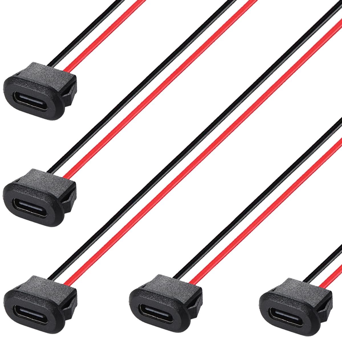 USB C connector 3A snel opladen - 2-draad vrouwelijke aansluiting - stabiele prestaties - ideaal voor opladen - ShopVlot