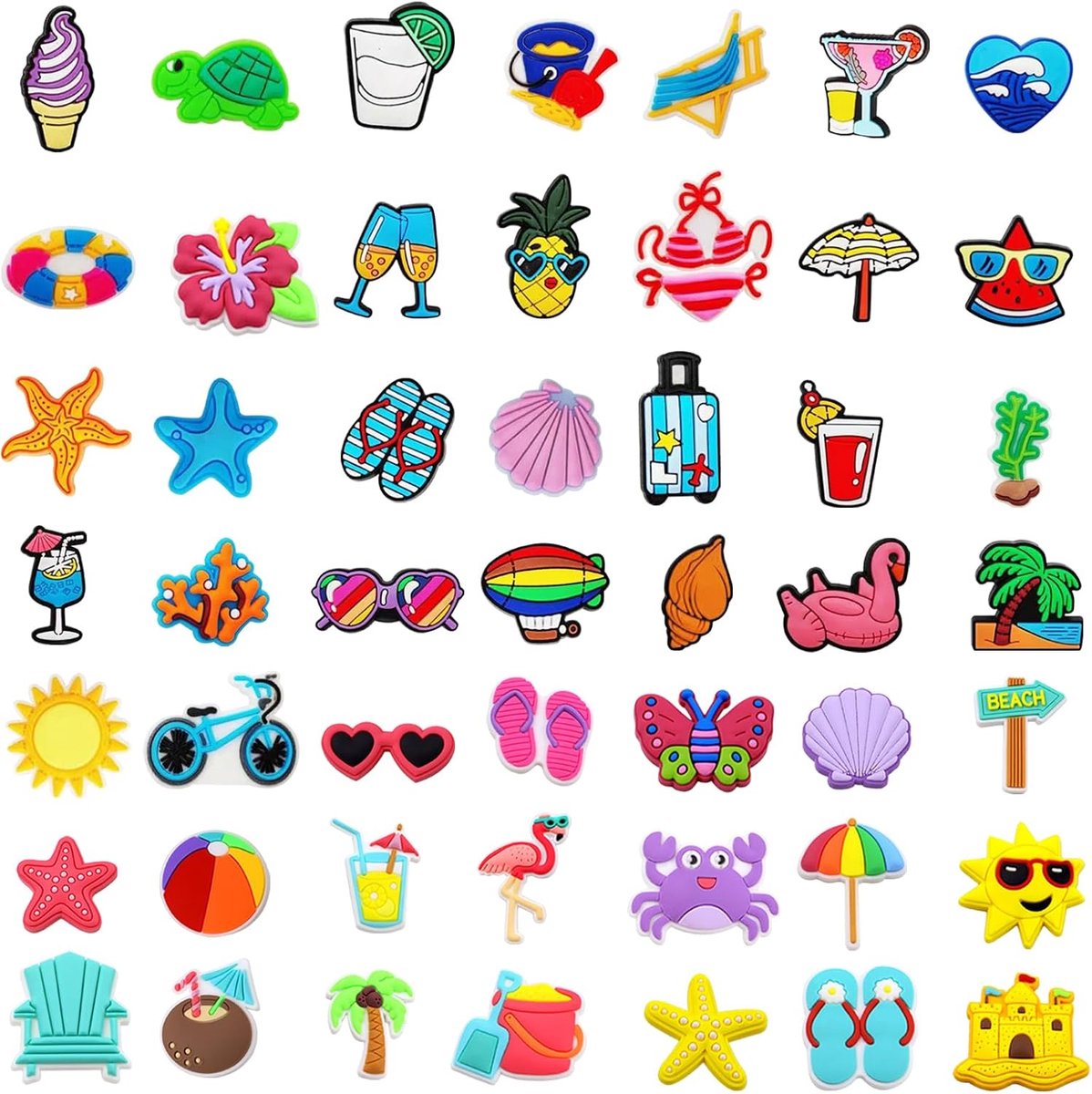 Schoendecoraties 50 stuks - Decoratie voor schoenen - Pinnen voor crocs - Maak je schoenen uniek - ShopVlot