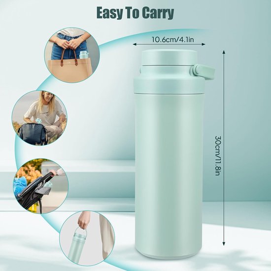 Koelbox 620 ml - Borstvoeding Koelbox met 2 x 300 ml Flessen - 360° Koeling - 24 Uur Versheid - ShopVlot — afbeelding 3