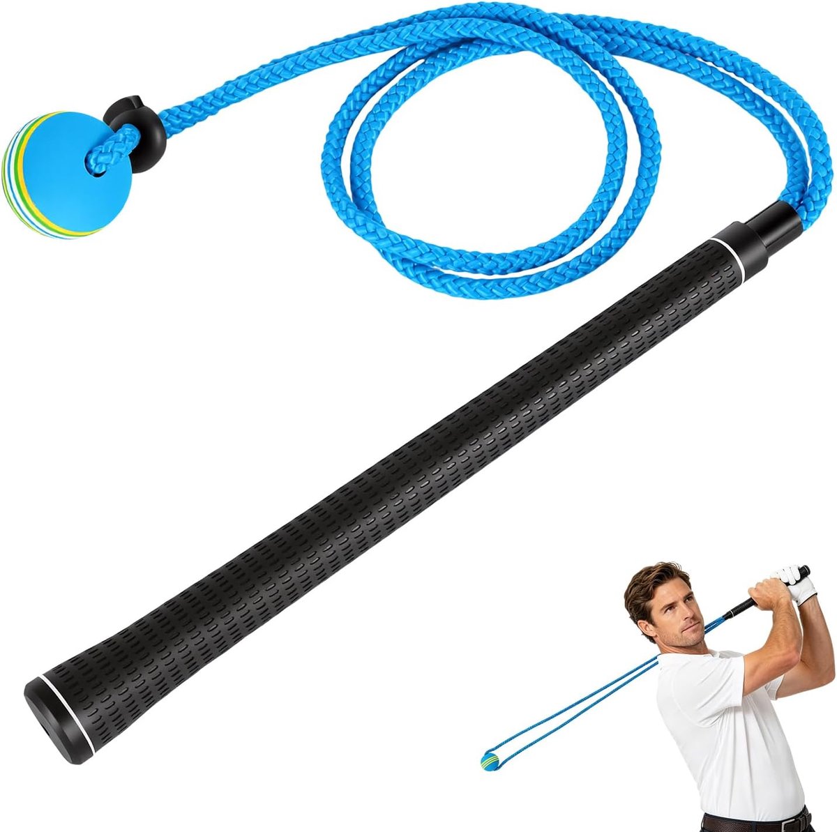 Golf Swing Trainer, intrekbare golf swingtrainer, golftrainingshulp voor binnen- en buitenoefeningen, golftraining - ShopVlot