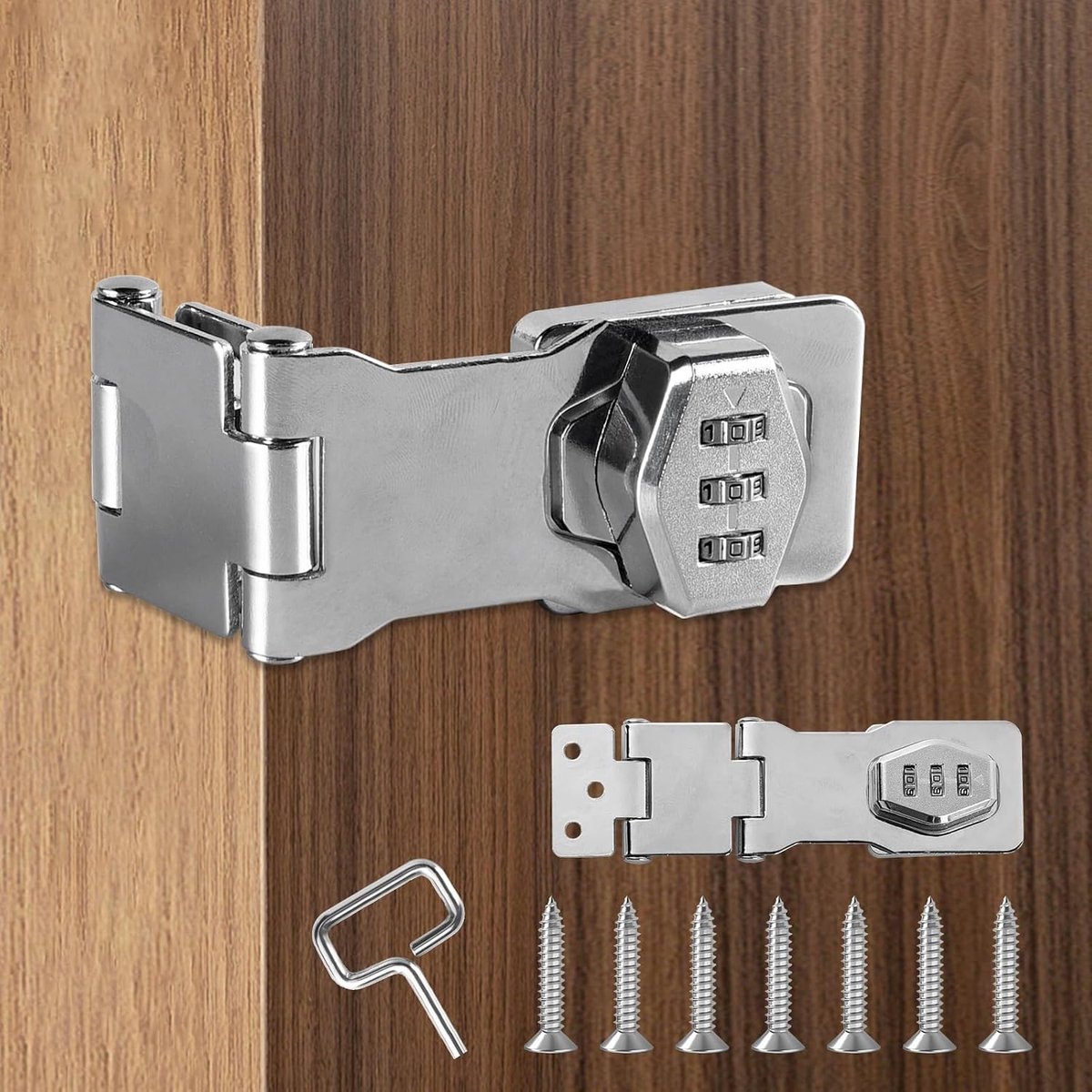2pcs Password Latch Locks,90-180 Degree Cabinet Password Locks Folding Collapsible Latch Security Combination Locking - ShopVlot