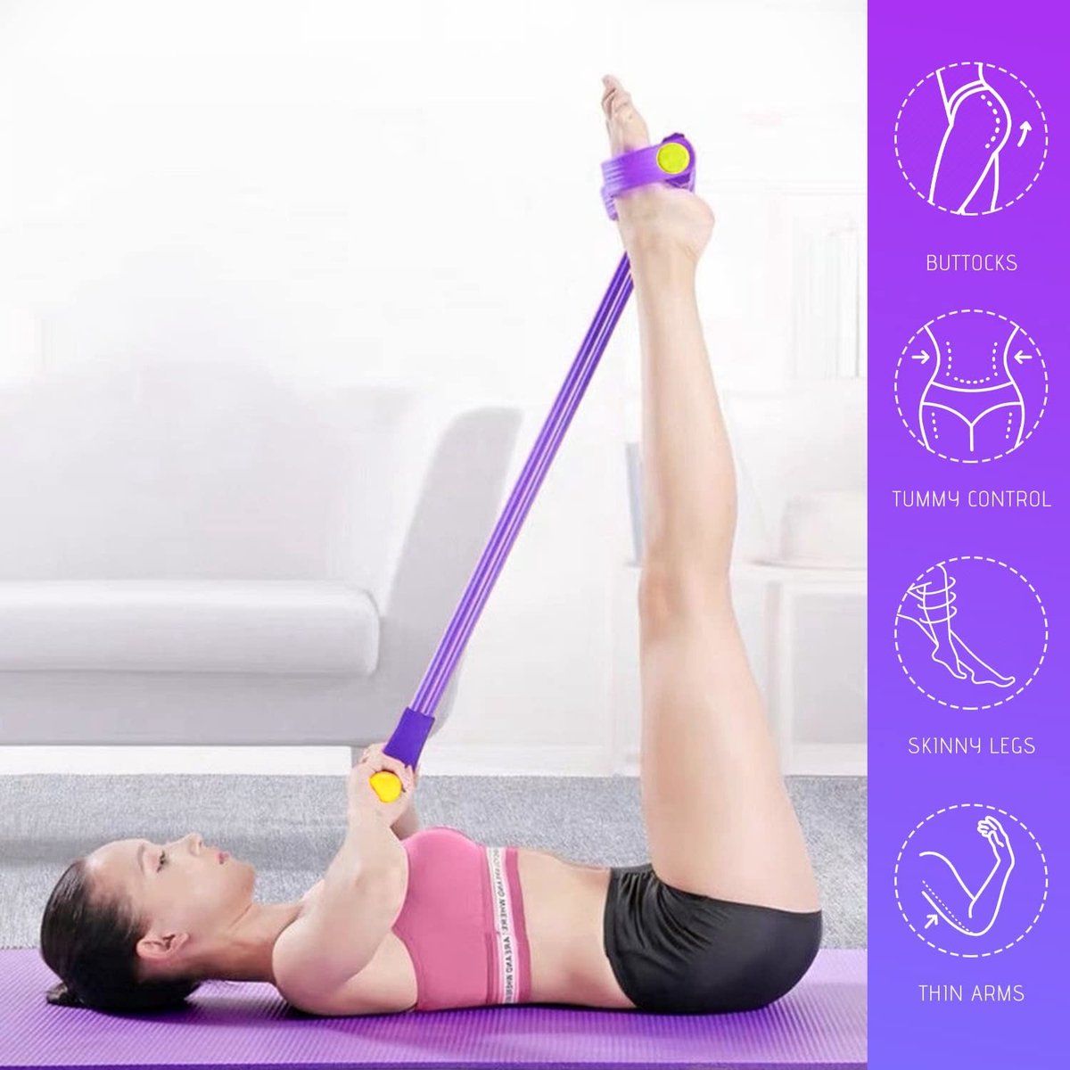 Solidchoice - Pedaalweerstandsband voor Fitness en Training — cadeau in Sport & Outdoor - foto 2