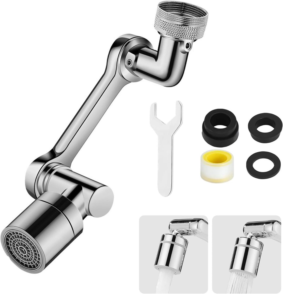 Tap Extender, Tap Extension, 1440° Rotating Tap Attachment, Rotating Tap Attachment, Universal Tap Extension with - ShopVlot