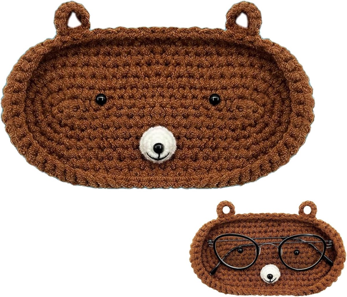 Glasses Stand, Funny Handmade Glasses Holder, Crochet Glasses Holder, Glasses Case Animal, Soft Glasses Rack, Glasses - ShopVlot