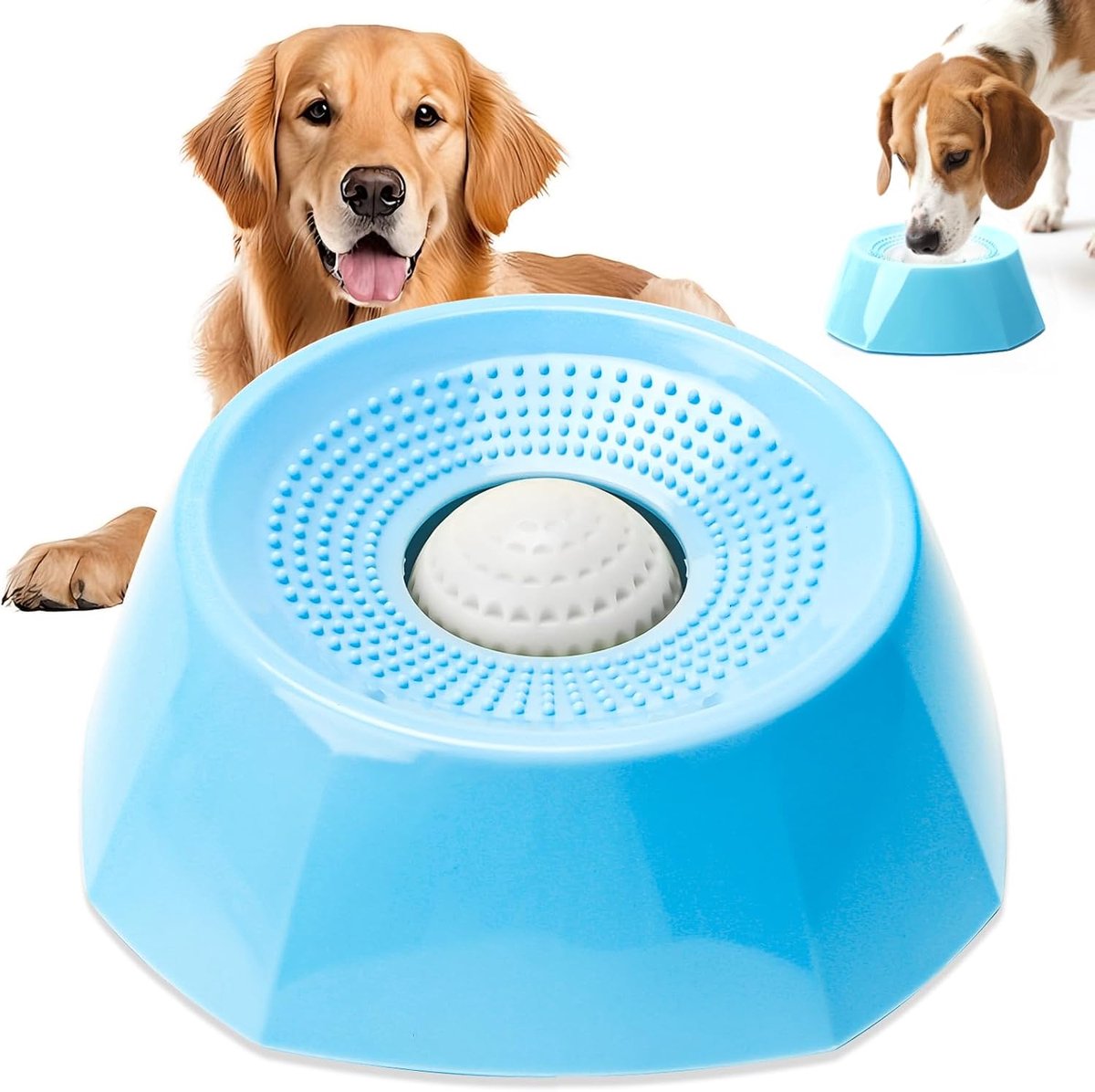 Lekbal hond & anti-sling kom voor vloeibare lekkernijen - ShopVlot