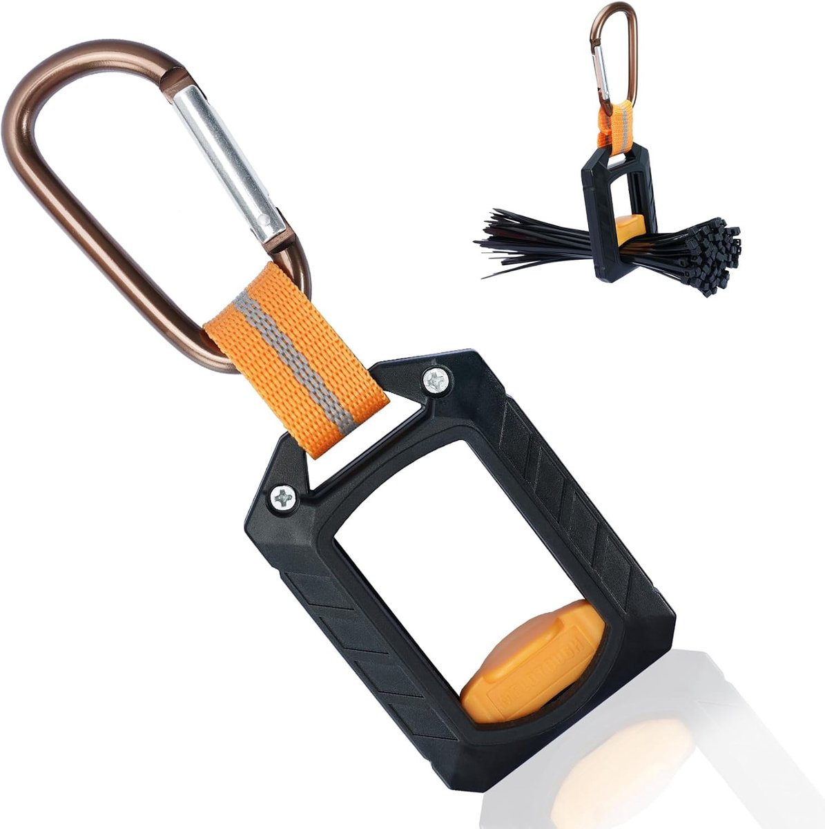 Zip Ties Holder, Reusable Zip Tie Organizer Band, Cable Tie Bracket for Wire Ties Scheme. (1PC/Black) - ShopVlot
