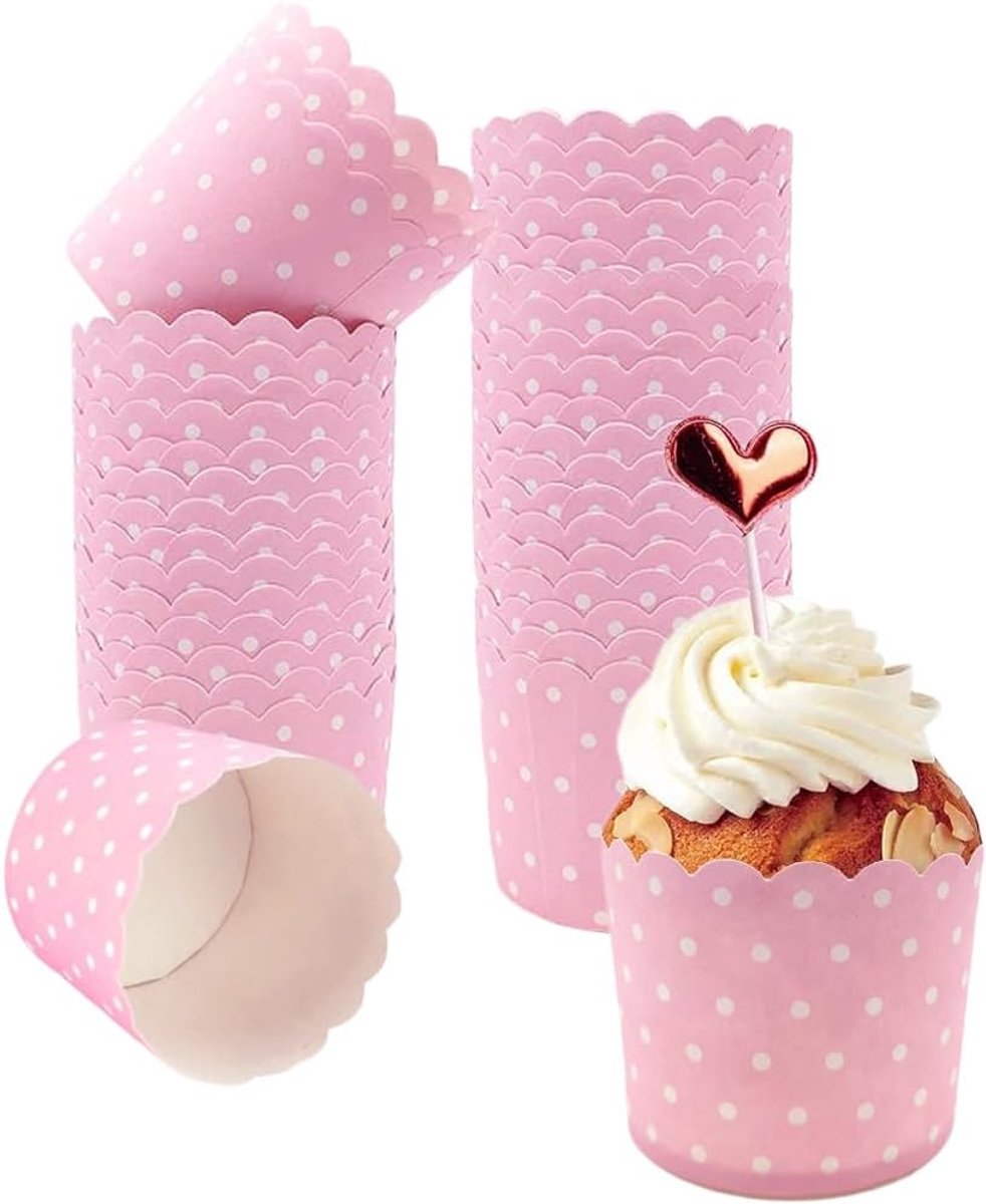 Cupcake Wrapper, 100 Pieces Paper Muffin Moulds, Muffin Paper Moulds, Cupcake, Cupcake Wrapper for Weddings, Parties - ShopVlot