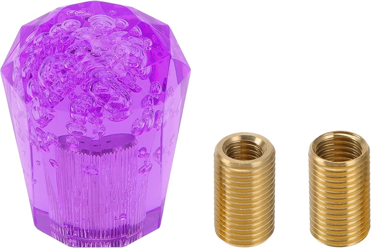 Gear Shift for Car, 6 cm, Universal Gear Shift for Automatic Vehicles and Manual Vehicles, Acrylic, Purple, with 2 - ShopVlot