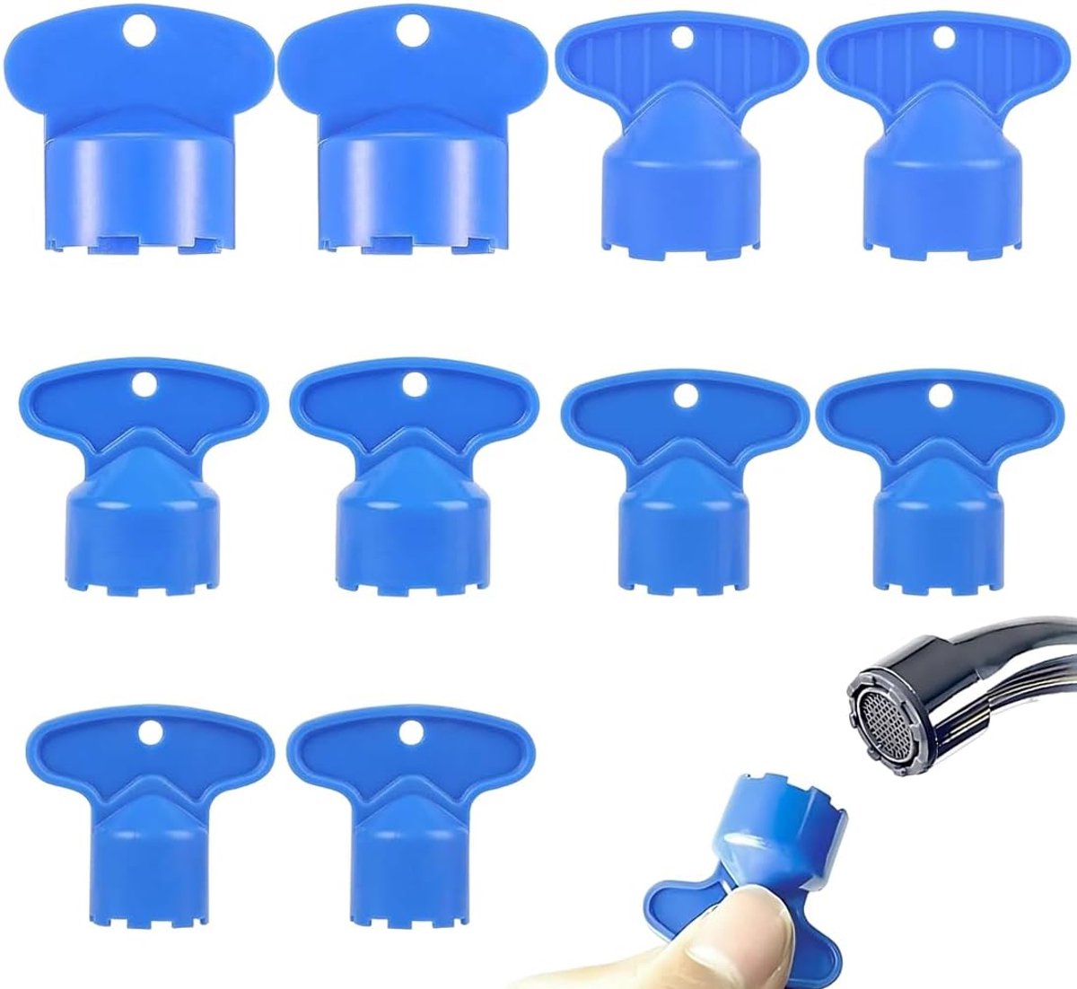 Beluchter voor keukenkraan, 10 stuks, gereedschap voor het verwijderen van kranen, M16,5 / M18,5 / M21,5 / M22 / M24 - ShopVlot