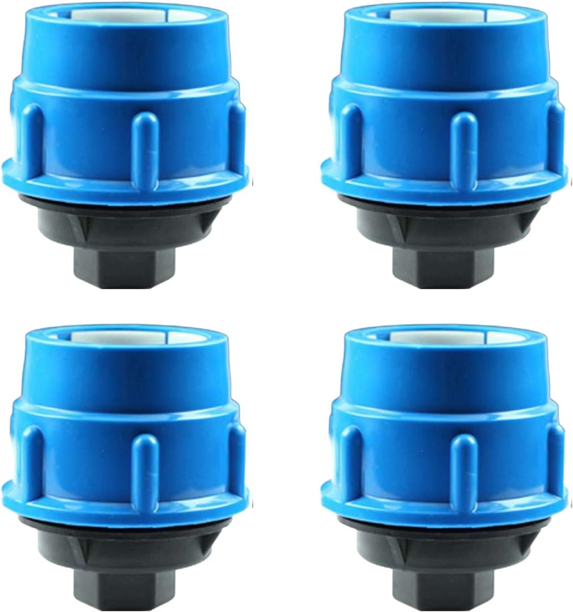 4 Pieces PP Fitting Screw Connection for PE Pipe 25mm, BetterJonny End Caps PE Pipe Fitting 25mm x 25mm, PE Pipe Screw - ShopVlot