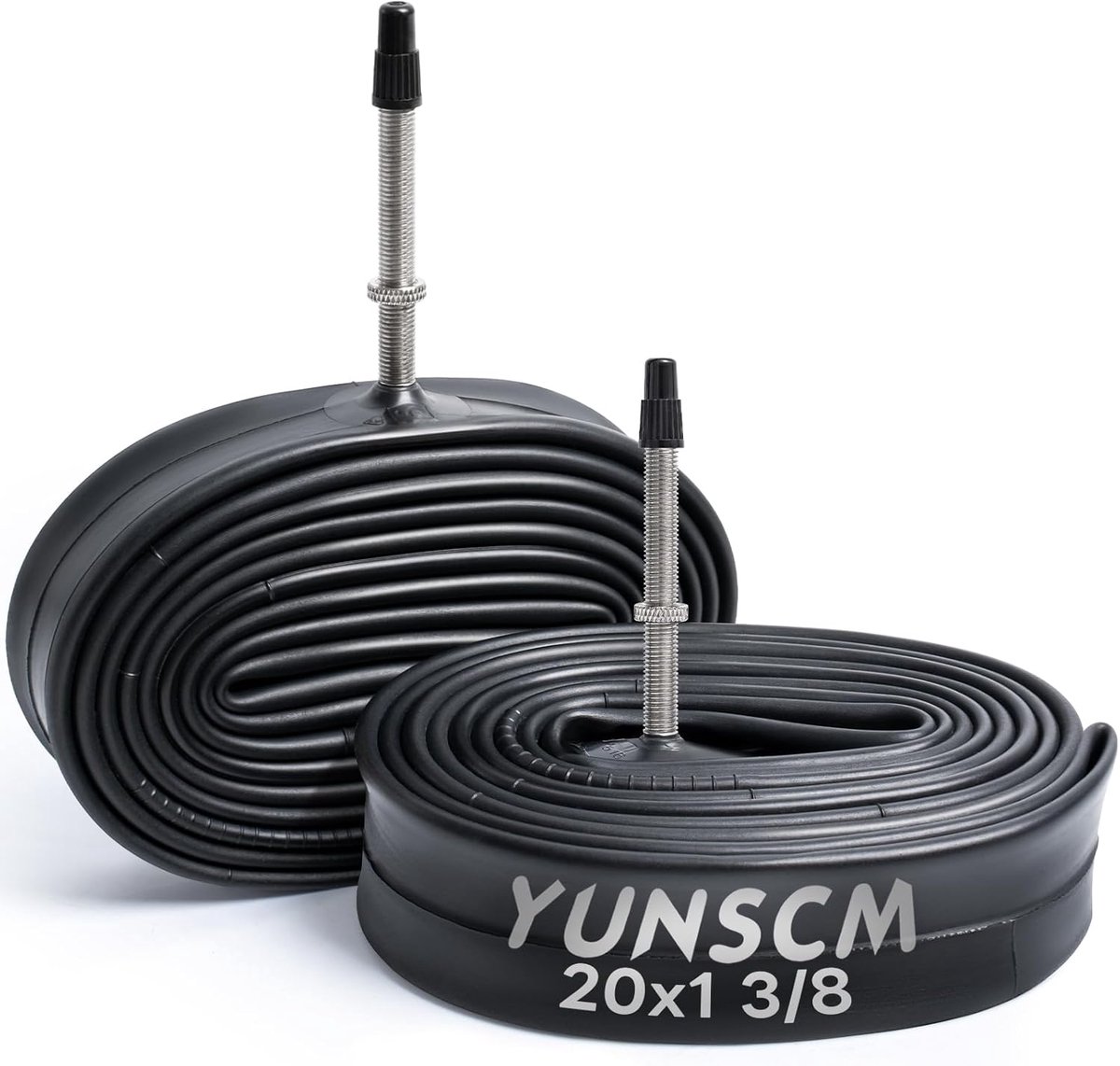 YunSCM 2 stuks 20 inch binnenband 20 x 1 3/8 FV60 ventiel Presta-ventiel, compatibel met 20 inch fietsslang / - ShopVlot