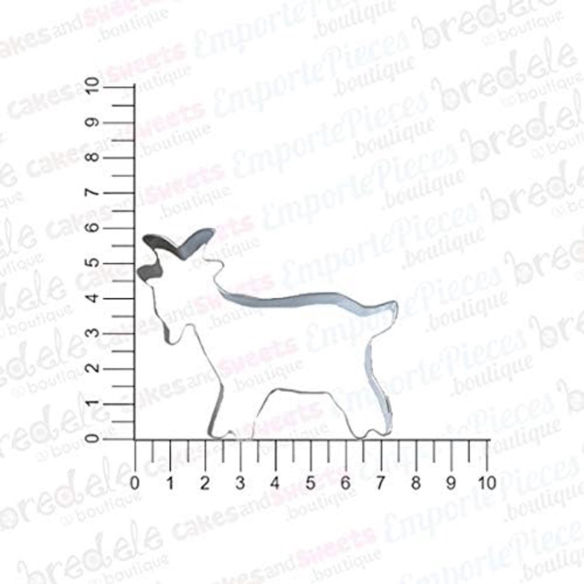 Goat Shaped Cookie Cutter, 7 cm, Tin Plate - ShopVlot