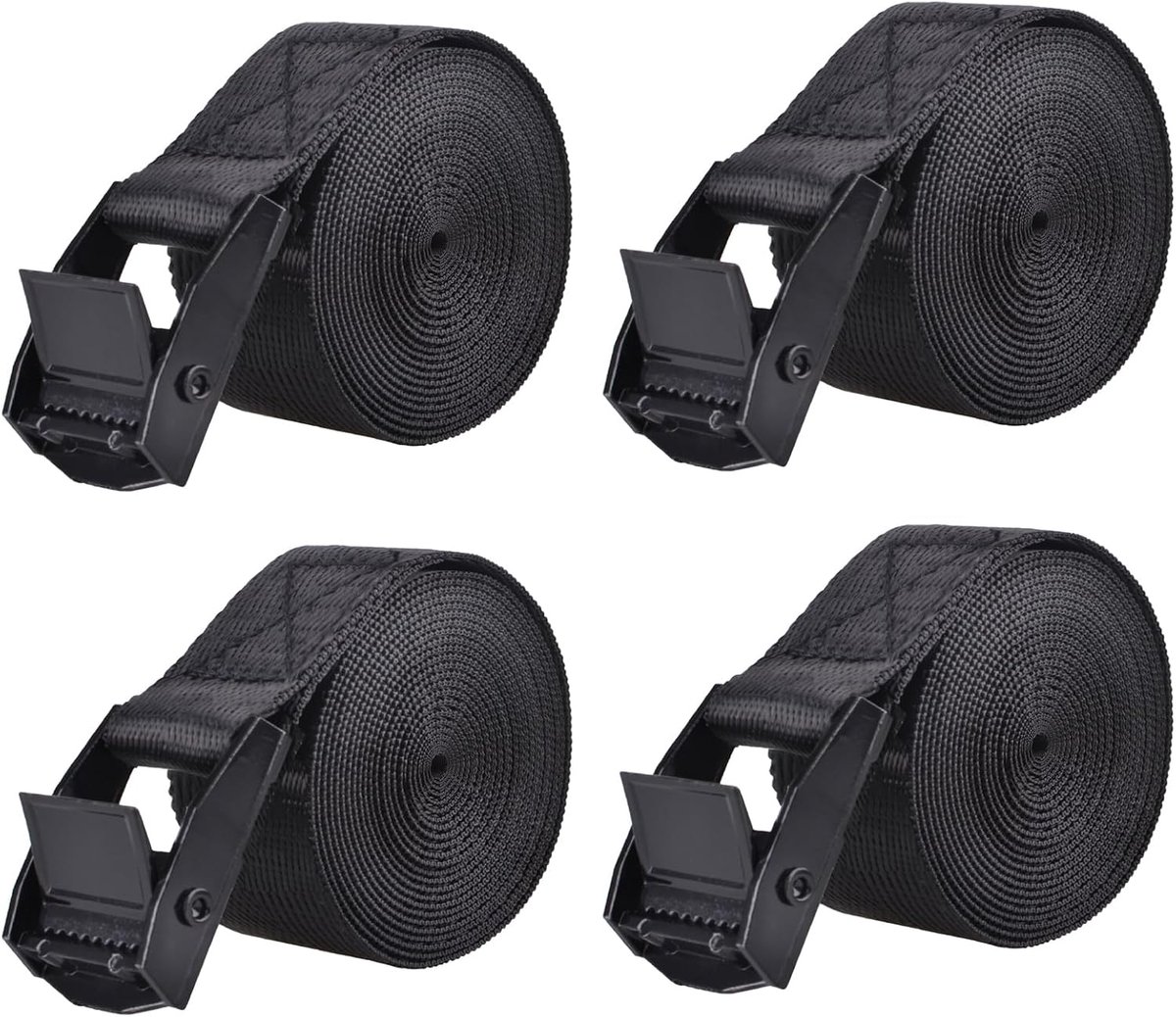 Azarxis Lashing Straps, Ratchet Tie Down Secure Cinch Strap, Adjustable Cam Buckles, Belts, Heavy Duty Up to 200 kg - ShopVlot