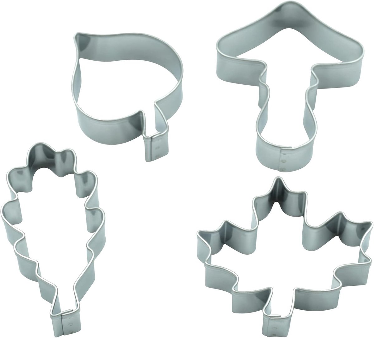 BekkiB - Set of 4 cutters "leaves and mushroom" - cutters made of stainless steel, dishwasher safe - 27282938 - ShopVlot