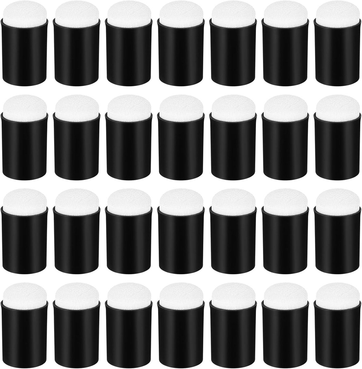 28 Pieces Finger Sponge Daubers Painting Tools, Finger Sponge Daubers, Finger Painting Sponge with Plastic Handle - ShopVlot