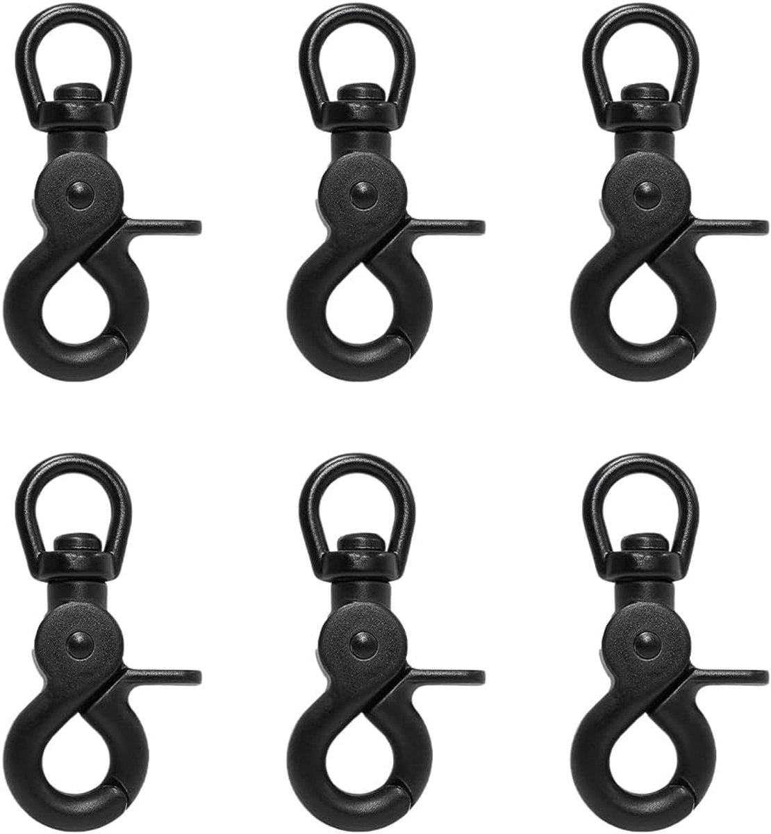 Carabiner Hook with Swivel Joint, Key Carabiner Carabiner Robust Bolt Carabiner Key Chain for Bags, Dog Lead, Keys, 6 - ShopVlot