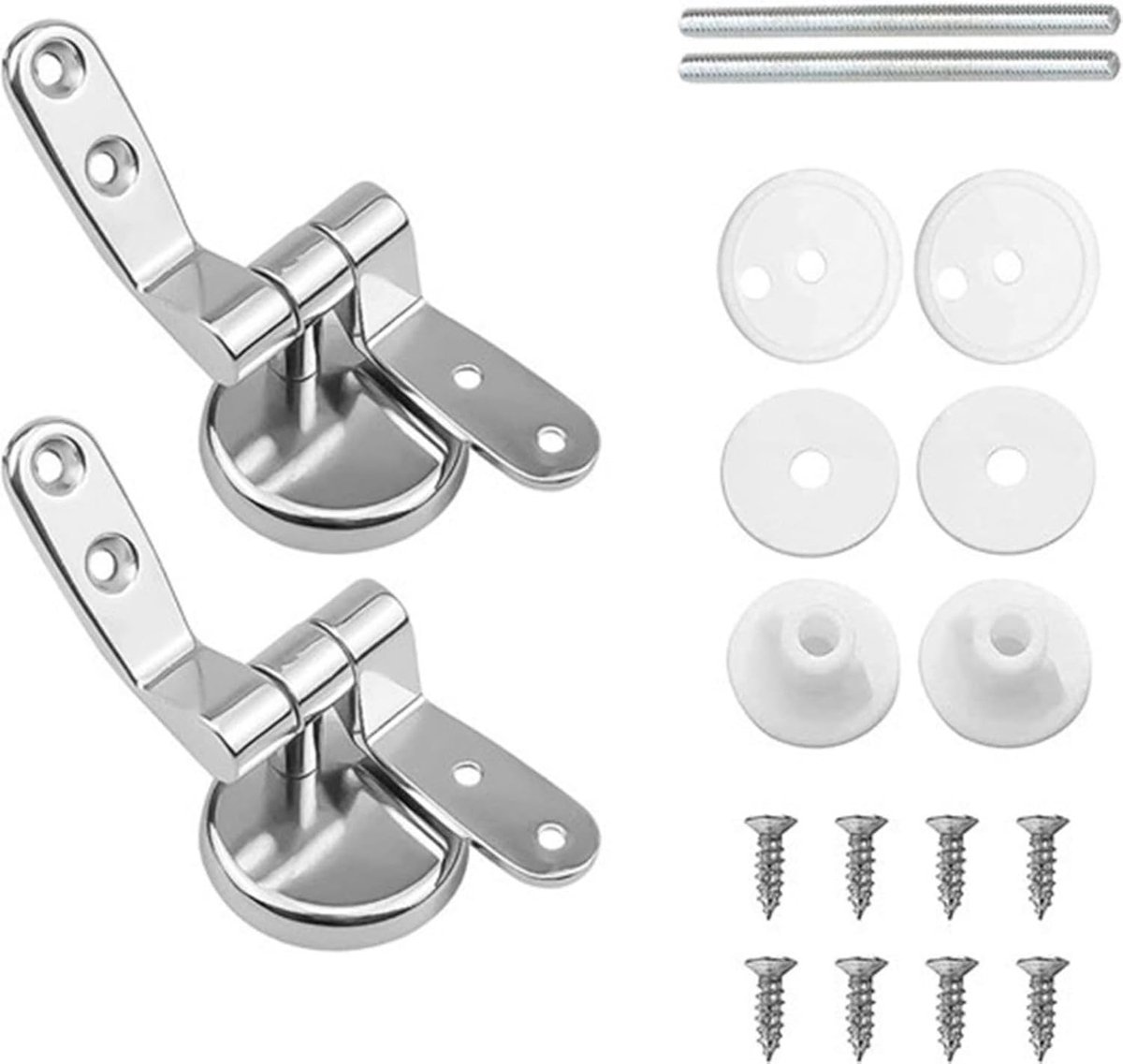 Hinge For Toilet Lid, Stainless Steel Hinge For Toilets, Used To Install Fixed Toilet Seat Parts, Zinc Alloy Material - ShopVlot