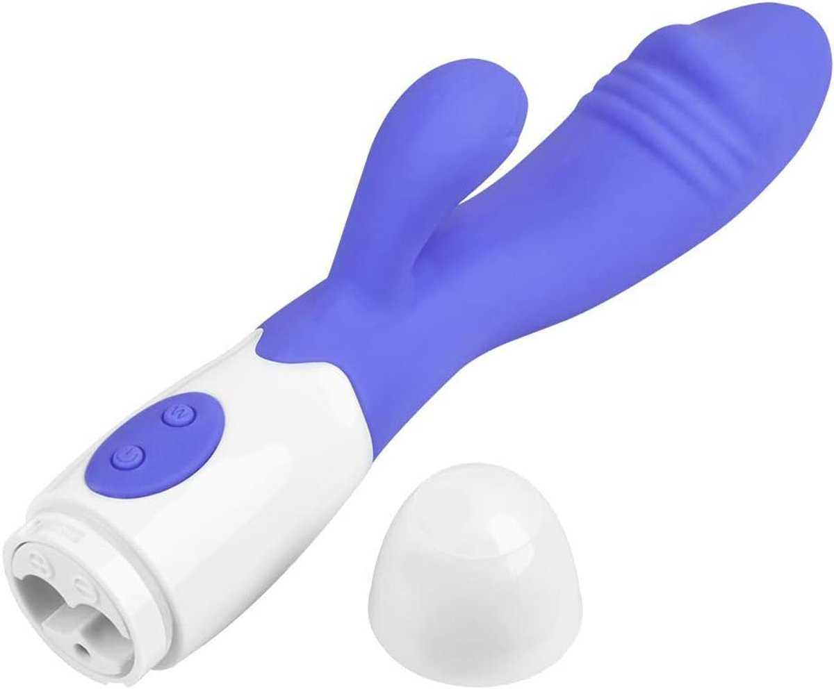Rabbit vibrator made of silicone 'Lustmolch', 19 cm - ShopVlot