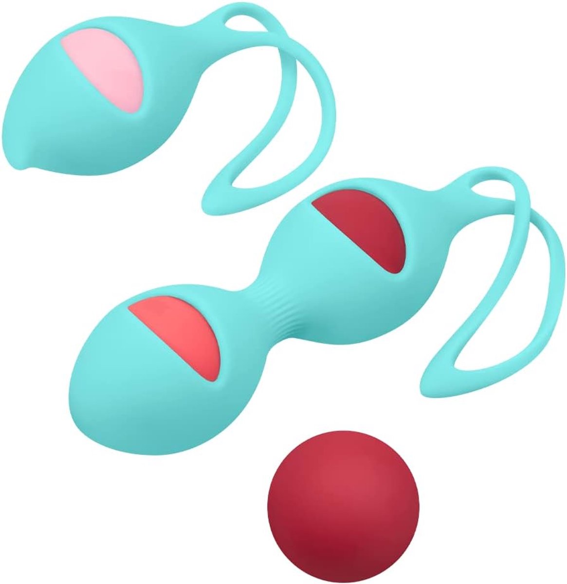 EIS, Love Balls, Silicone Love Balls Set, Diameter 3.5 cm, Skin-Friendly Silicone, Including Loop, Mint - ShopVlot