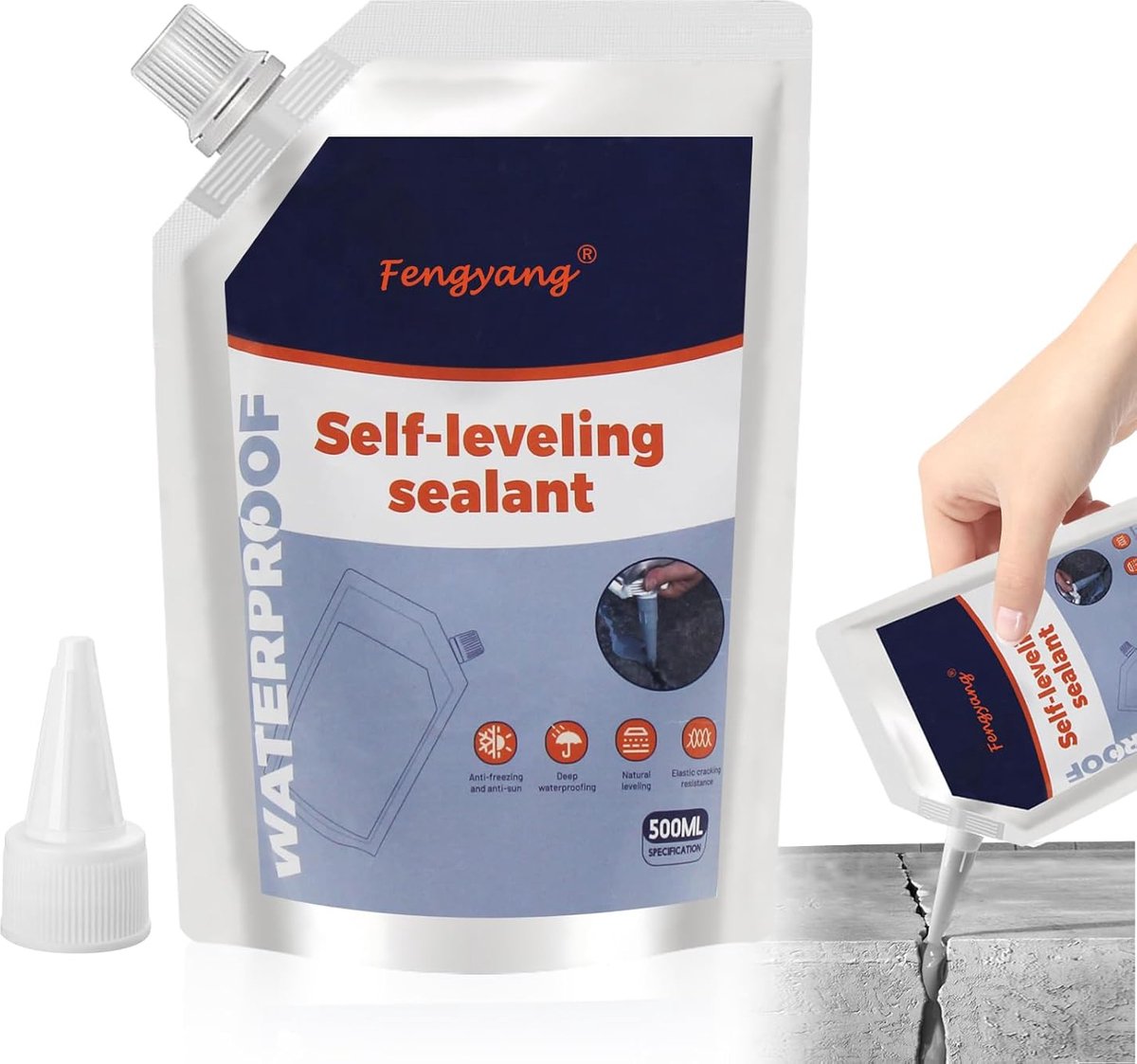 Fengyang Crack Repair Adhesive, Concrete Repair Seal, for Crack Repair for Crack Repair Asphalt Patches - ShopVlot