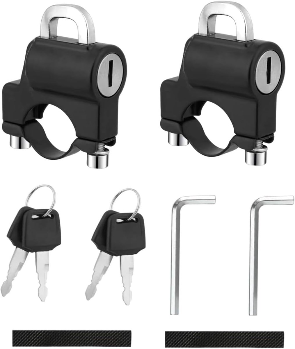 Hangslot voor motorhelm, veiligheidsslot voor motorhelm, diefstalbeveiliging, met 2 sleutels, veiligheidsaccessoires - ShopVlot