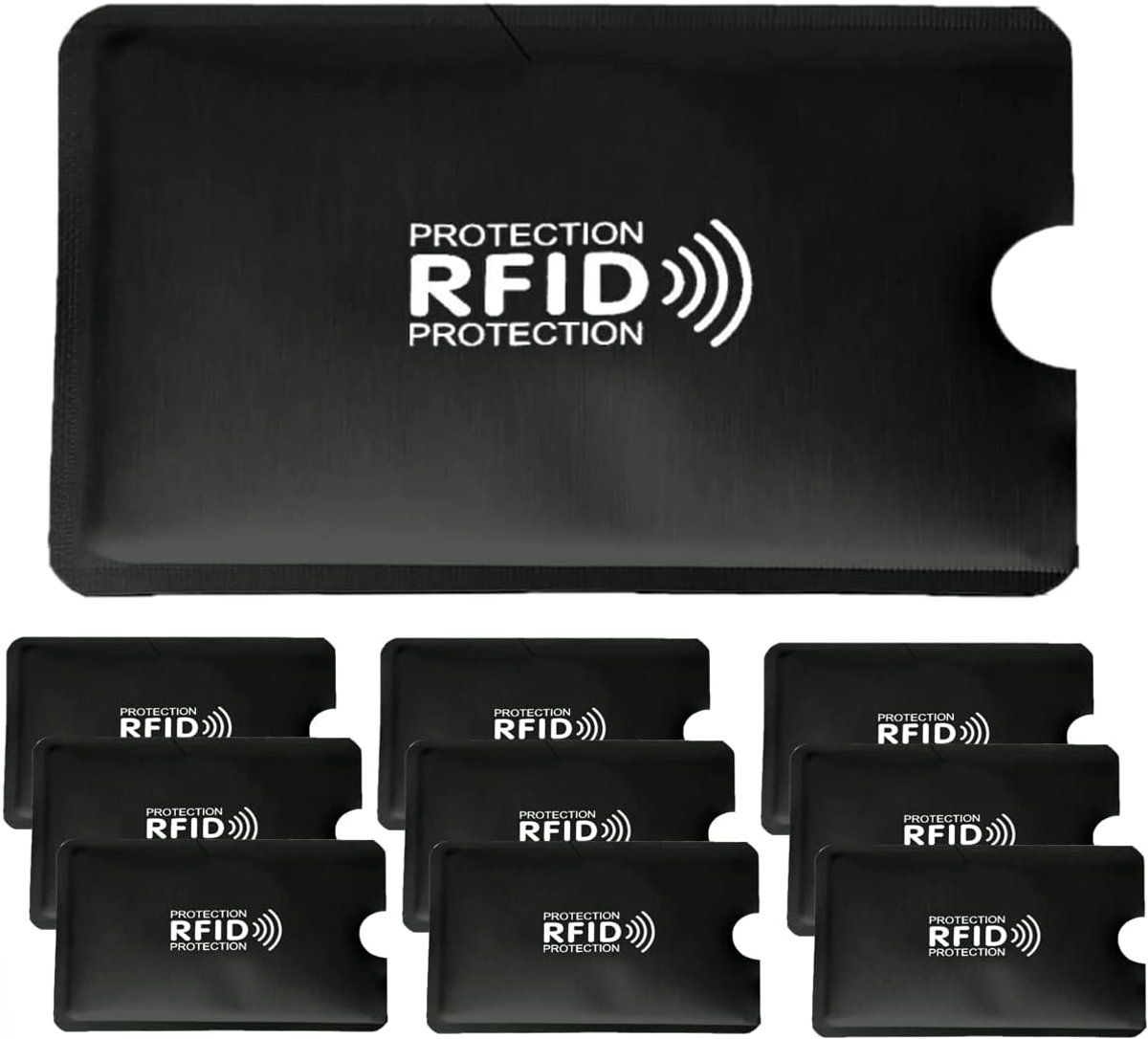 RFID Blocking NFC Protective Cases (Pack of 10) for Credit Cards, EC Cards, Debit Cards, Travel Pass, ID - ShopVlot