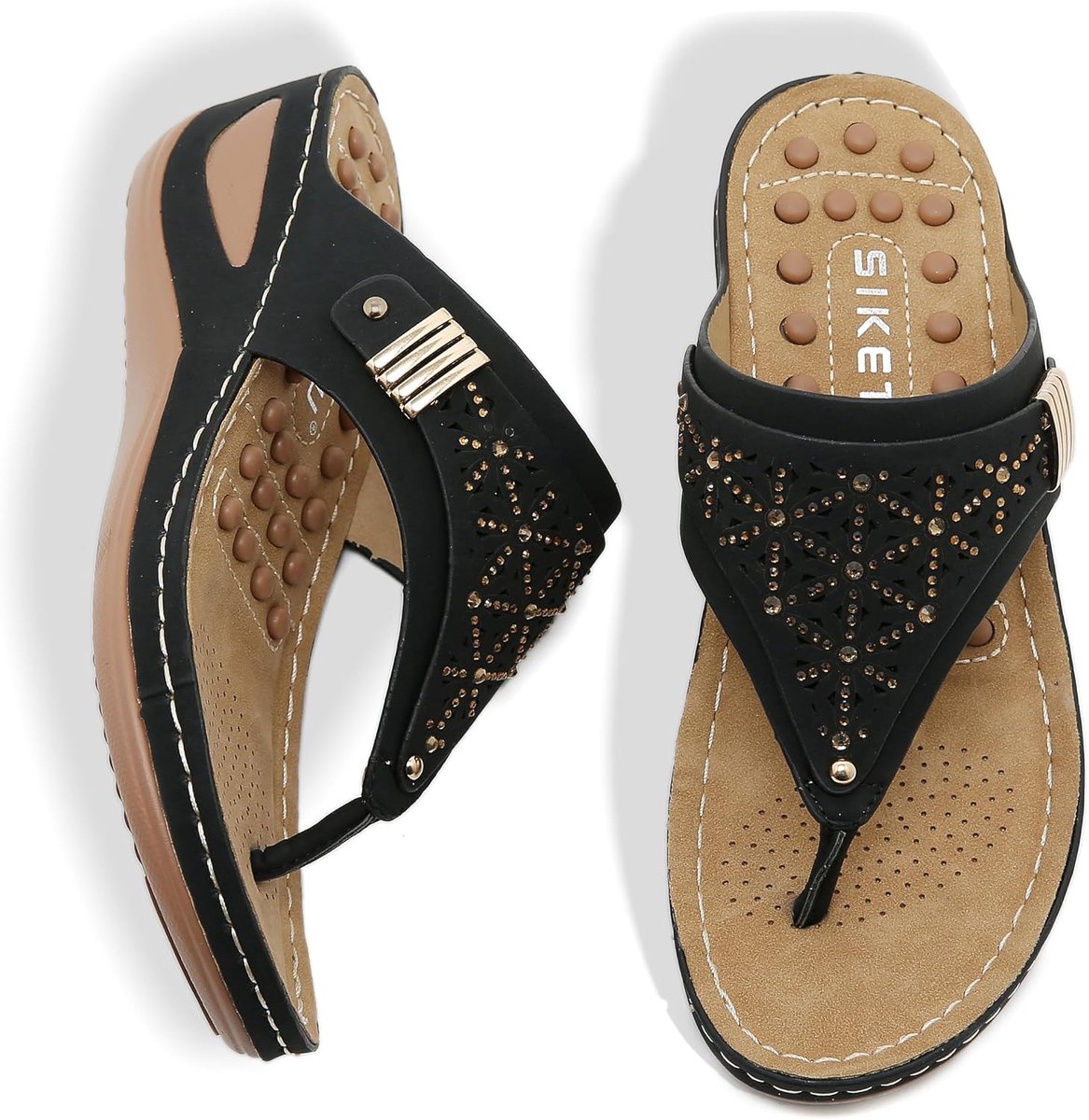 Sandal Women's Platform Sandals Summer Wedge Sandals Elegant Toe Separator Sandals - ShopVlot