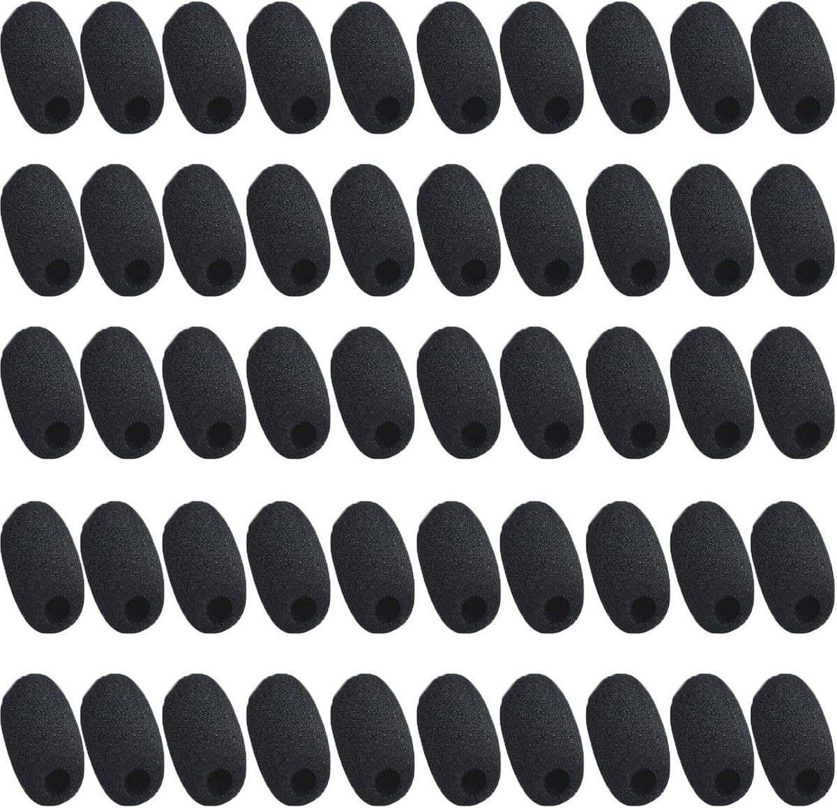 JCKD Pack of 50 Replacement Microphones, Windscreen, Microphone Foam, Sponge, Mini Microphone, Headset, Windscreen - ShopVlot