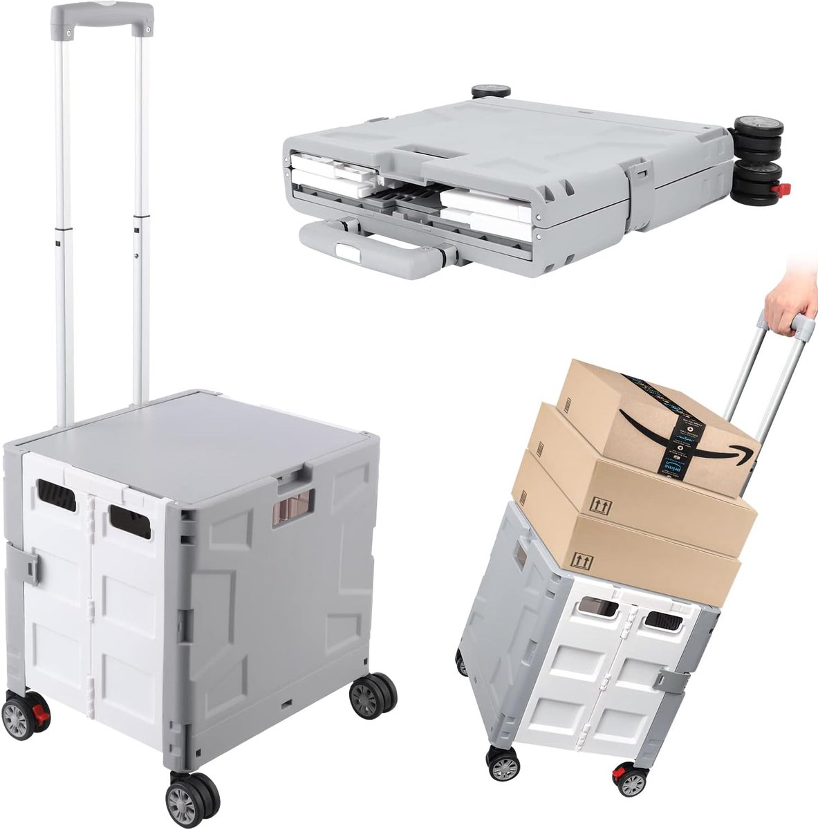 Shopping Cart for Household and Kitchen, Practical, Portable, Durable, Shopping Bags, Baskets and Trolley, Adjustable - ShopVlot