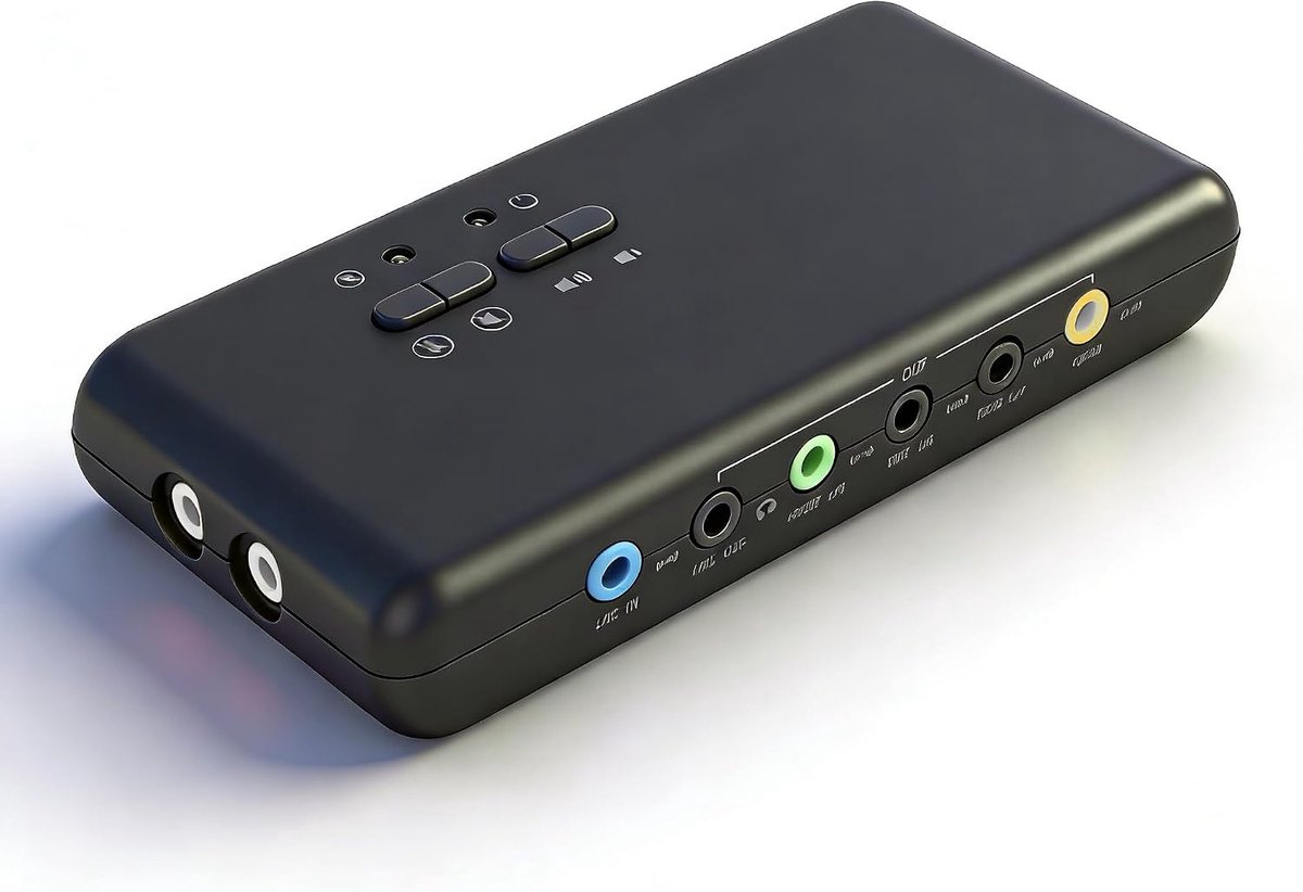 External USB Sound Card 7.1, 8 Channel USB Soundbox, External Digital Optical 12 Mbps, Compatible with Dynamic 3D - ShopVlot