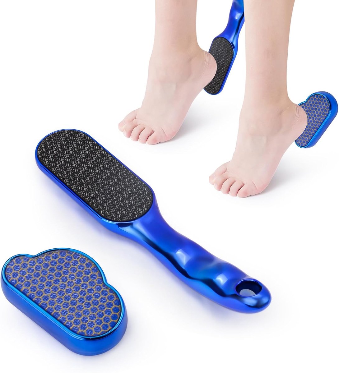 2pcs Nano Glass Foot File Callus Remover, Hard Skin Remover Foot Scraper Scrubber Grater for Dead Skin, Cracked Heels - ShopVlot