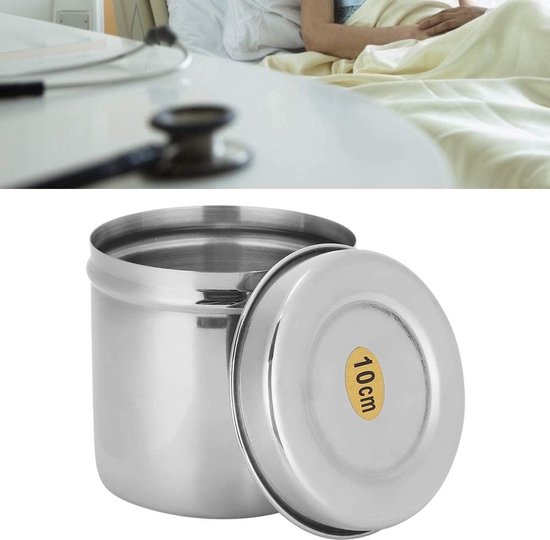 Cotton Ball Container, 10x10x10cm/3.9x3.9x3.9inch Cotton Ball Jar Stainless Steel Pads Cotton Swabs Holder Organizer - ShopVlot — afbeelding 4