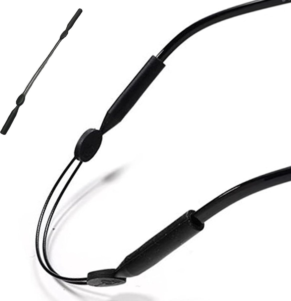 1 x Sports Glasses Strap Adjustable Non-Slip Universal Glasses Holder for Sunglasses Reading Glasses Sports Running - ShopVlot