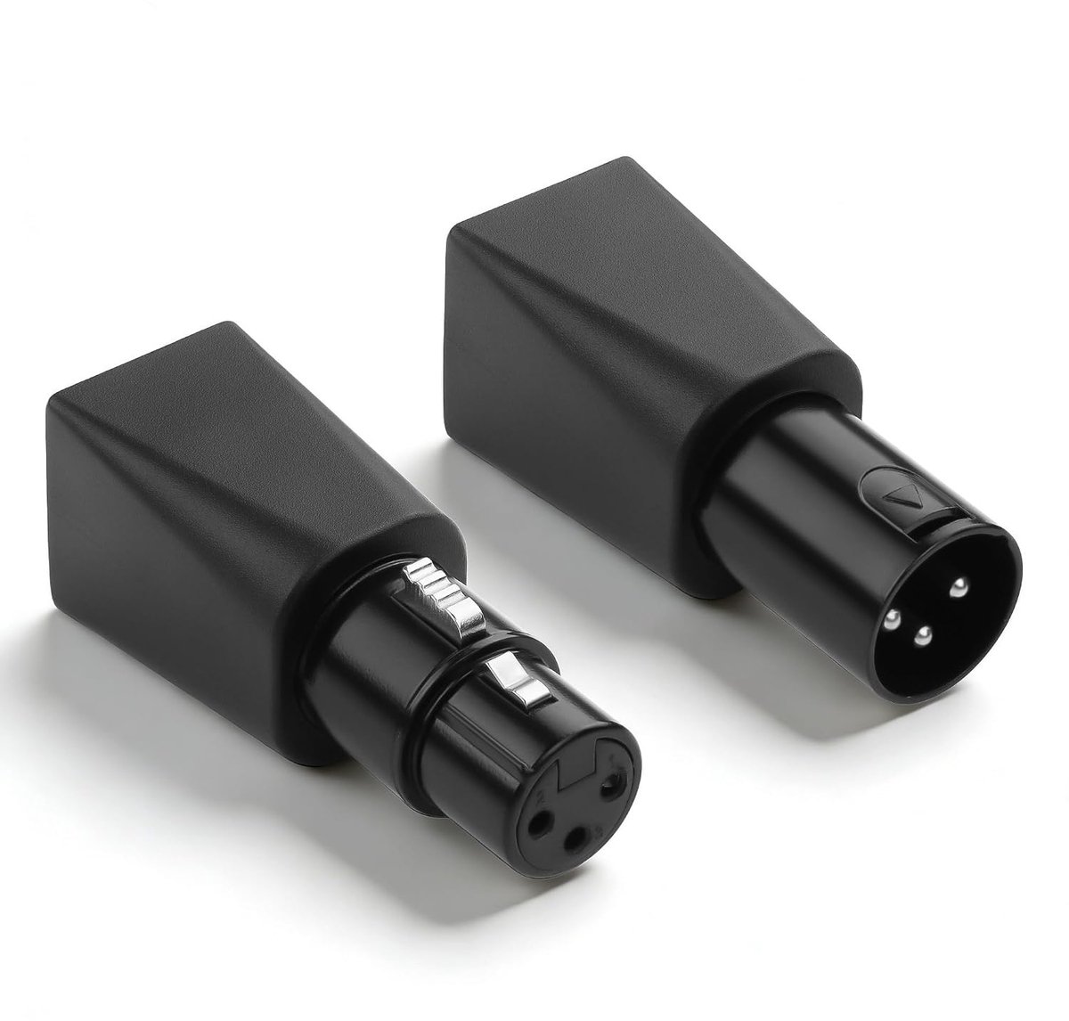 CERRXIAN 1 Pair 3 Pin XLR to RJ45 Adapters, DMX512 3 Pin XLR to Ethernet Cat5 Network Connector for Light Console, can - ShopVlot