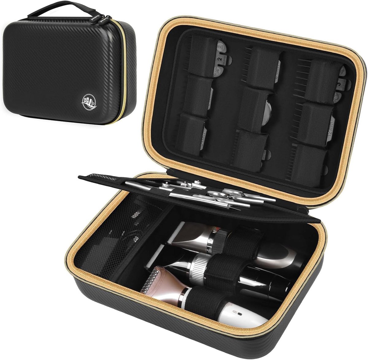 Boobowl hair cutter accessories bag for Clipper and accessories, mens hair trimmer box, portable clipper storage - ShopVlot