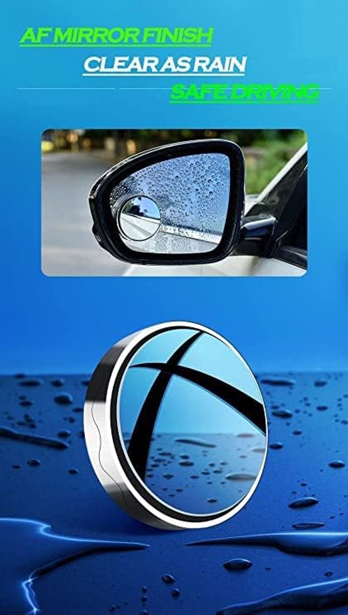 Blind Spot Mirror, Pack of 2 Vacuum Adsorption Round Blind Spot Mirror, 360 Degree Rotating Convex Rearview Mirror for - ShopVlot