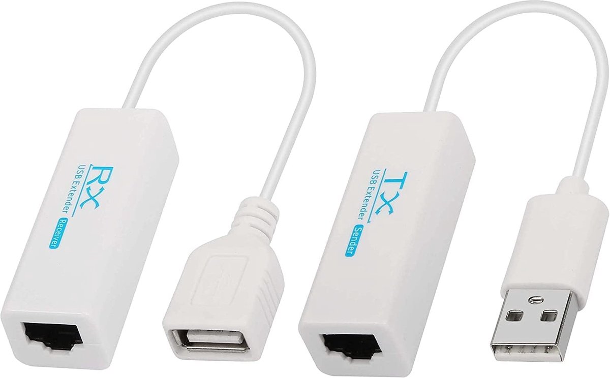 XMSJSIY USB Extender to RJ45, USB 2.0 to Ethernet LAN Extension Adapter, Cat5e/Cat6 Cable up to 200 Meters - 656ft - ShopVlot