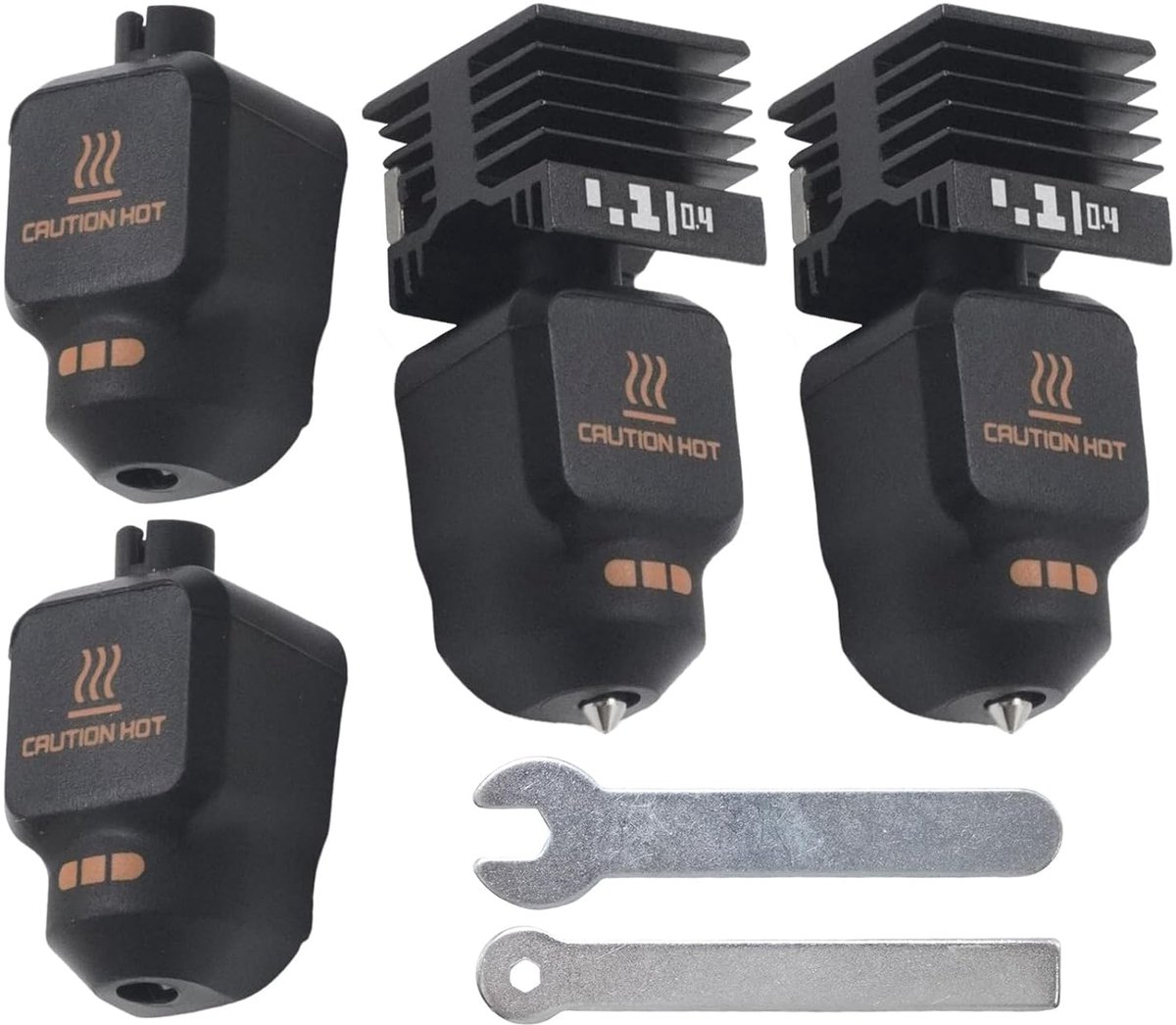 2 stuks hotend kit voor P2S/P2SC, 0,4 mm gehard stalen sproeiers - ShopVlot