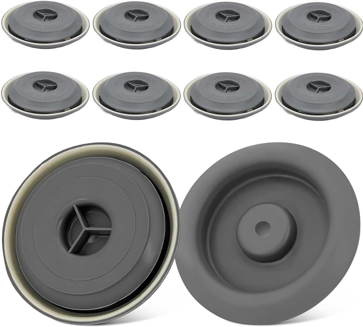 10pcs 40mm Rubber Buckles, Waterproof Rubber Stoppers, Waterproof Car Body Stoppers, Grey Rubber Caps for Chassis - ShopVlot