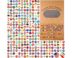 Blulu 289 Pcs Flags Push Pins for Map World Creative Push Pins National Flag Thumb Tacks Creative Drawing Miniature - ShopVlot