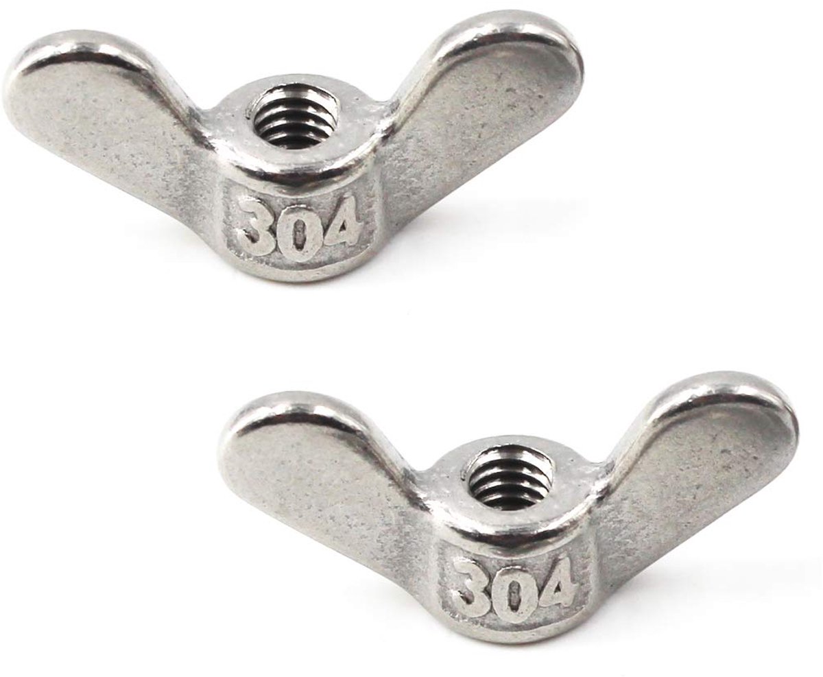 304 Stainless Steel Wing Nut Set M20 Butterfly Nut Hand Twist Fasteners Hardware 2PCS - ShopVlot