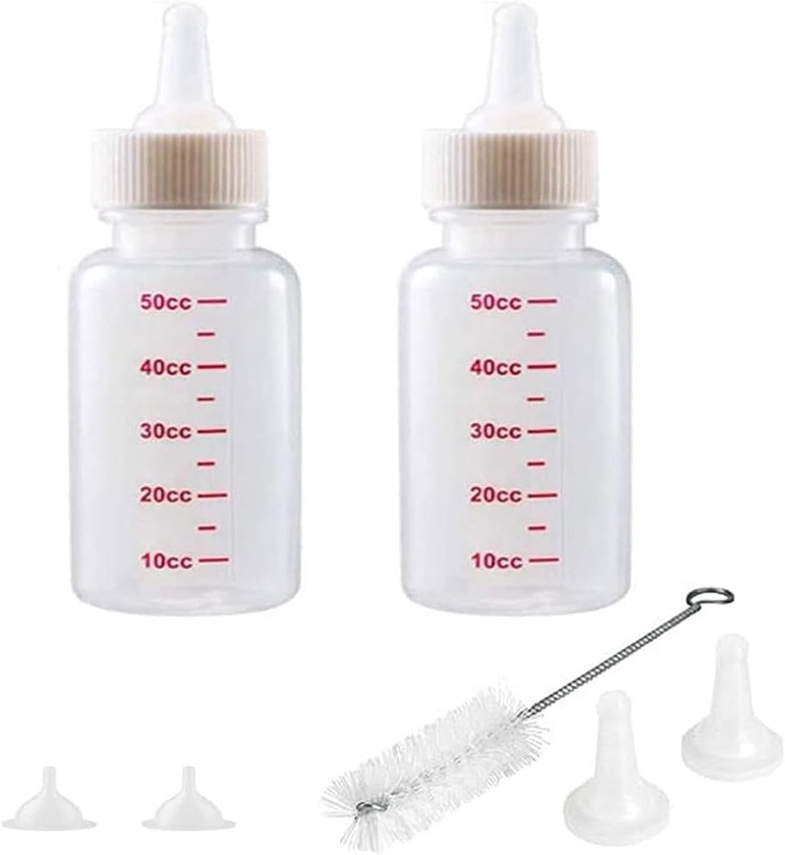 Jingying Pet Bottle Set, 2 Pcs Grow Bottle, Small Dog Milk Tool, Puppy Feeding Bottle, Small Pet Feeding Tool for - ShopVlot