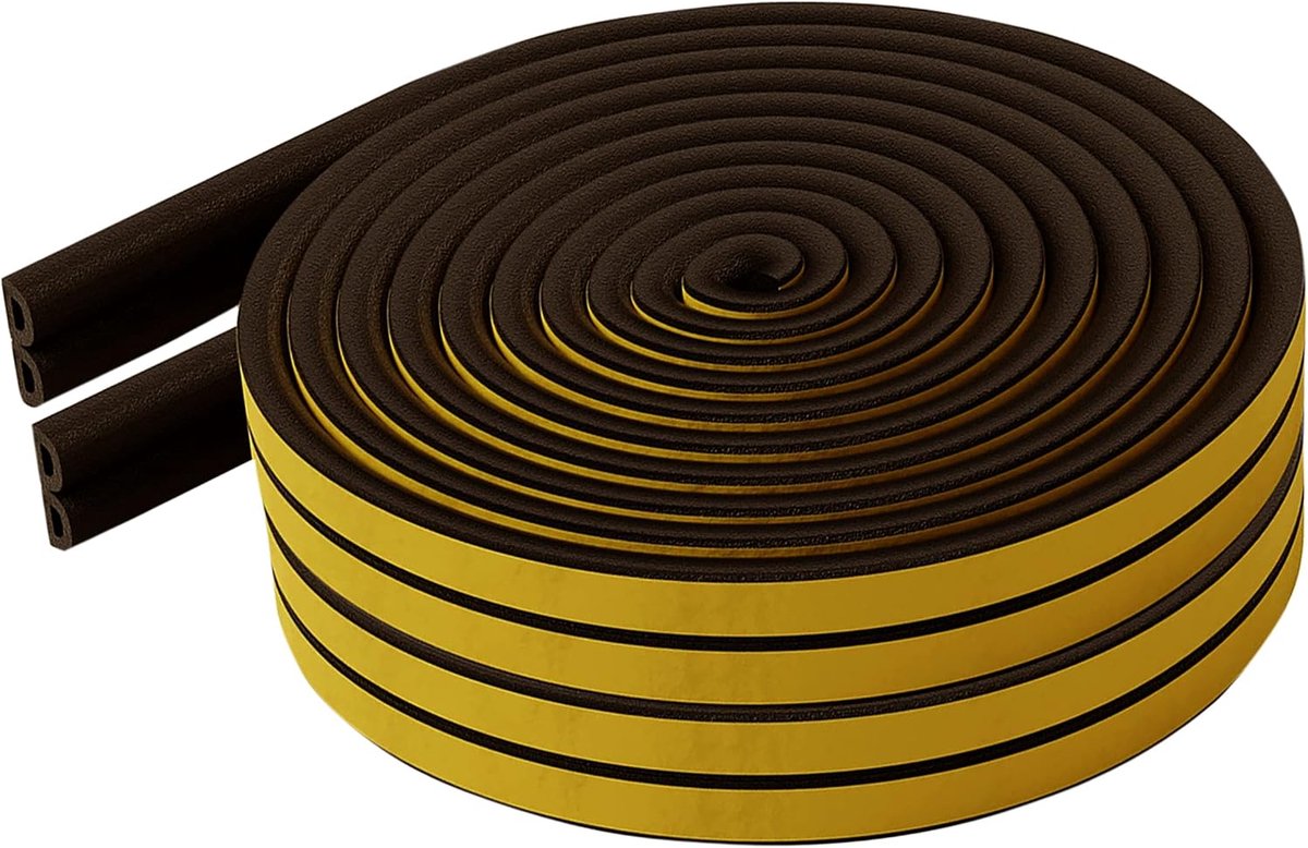Sealing tape for doors and windows, 20M door seal, self-adhesive, window seal, anti-collision, rubber foam, sound - ShopVlot